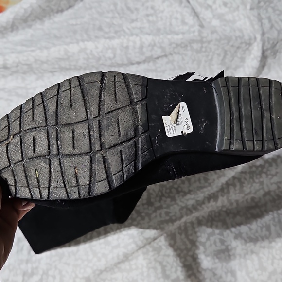 Lane Bryant Black Over the Knee Fringe Boots - Picture 3 of 4